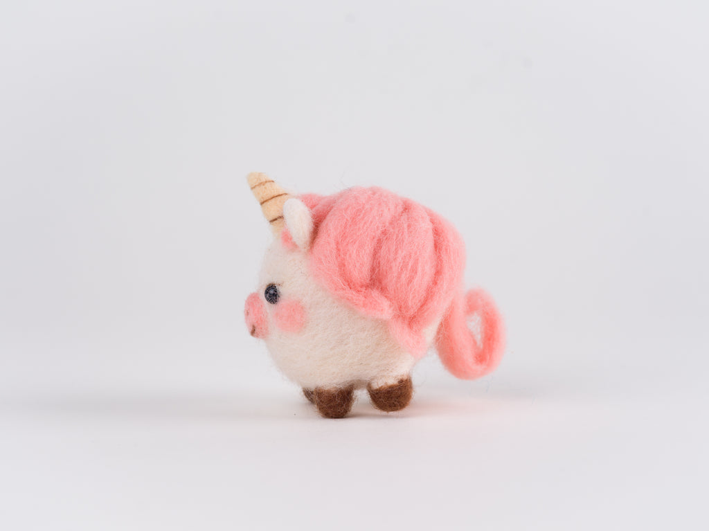 Lola the Piggycorn - DIY Needle Felting Kit with Video Tutorials