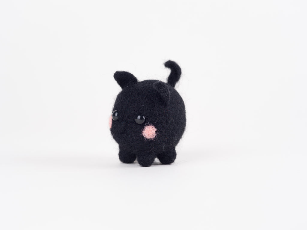 Shadow the Black Cat - DIY Needle Felting Kit with Video Tutorials