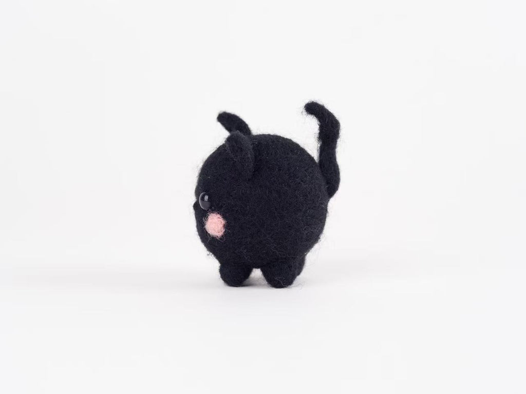 Shadow the Black Cat - DIY Needle Felting Kit with Video Tutorials