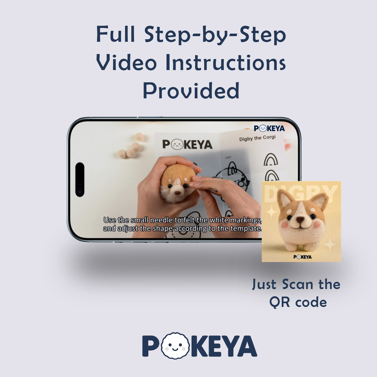 Digby the Corgi - DIY Needle Felting Kit with Video Tutorials